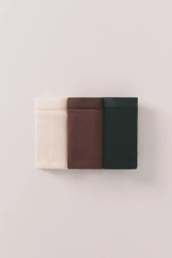 Pack 3 bragas clásicas canalé blanco