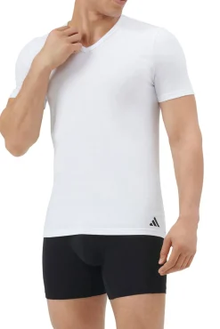 Pack de 2 camisetas de cuello pico de algodón elástico para hombre
