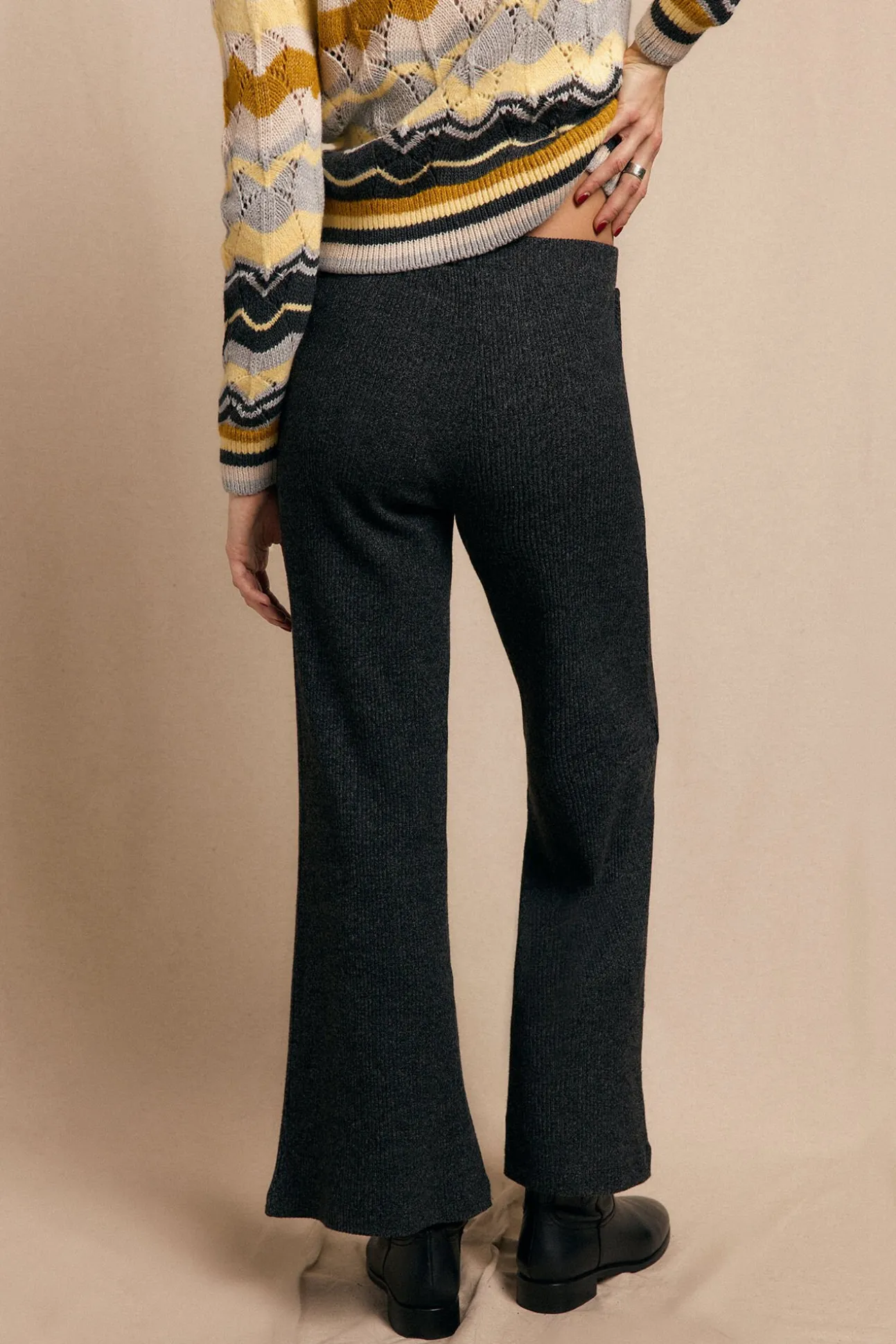 Pantalón ancho de punto