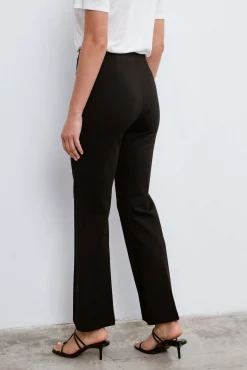 Pantalón campana cintura alta elástica