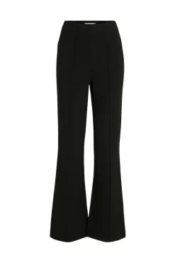 Pantalón campana cintura alta elástica