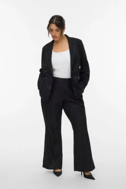 Pantalón campana encaje talla grande