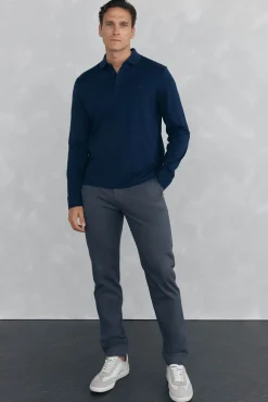 Pantalón chino print slim