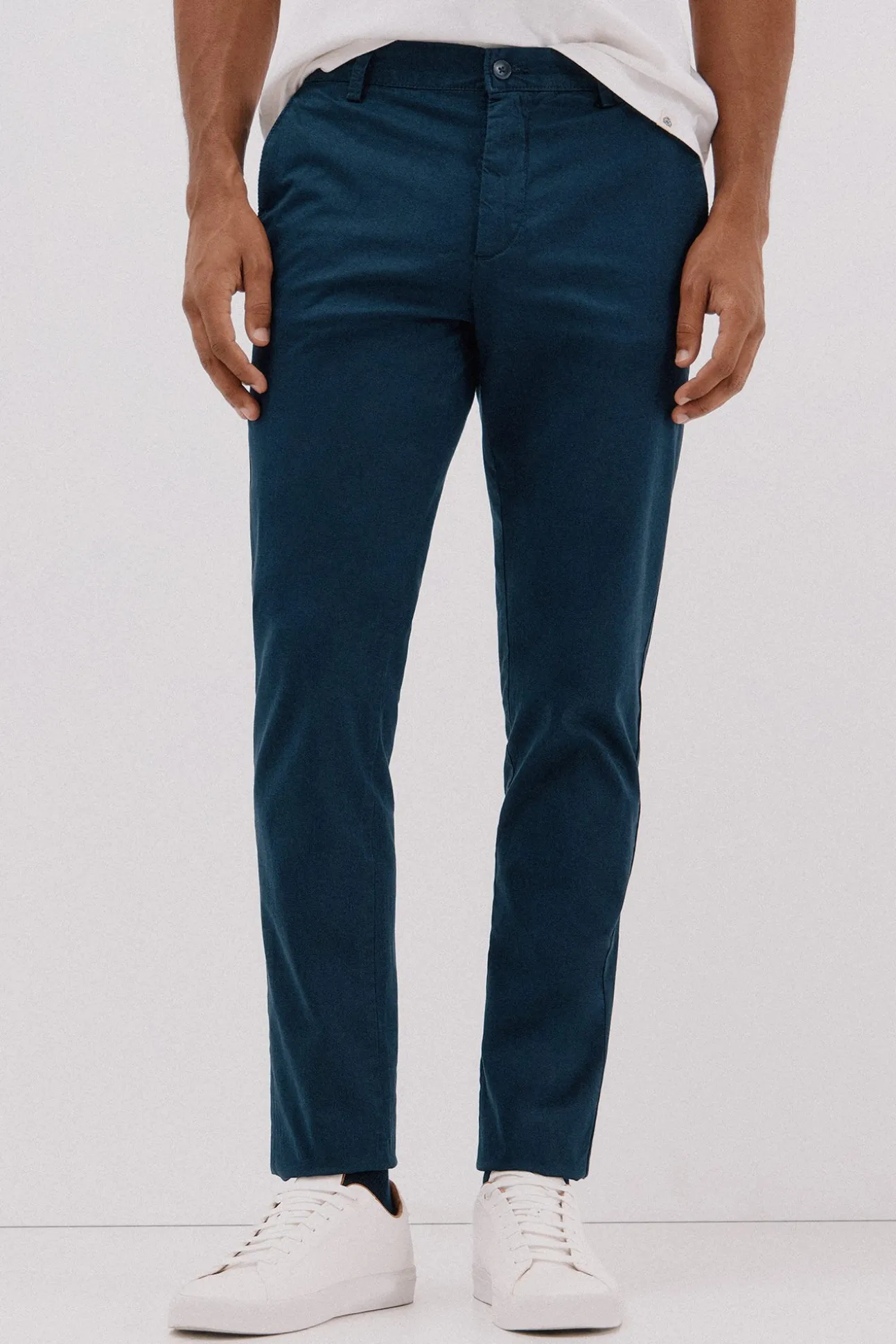 Pantalón chino print slim
