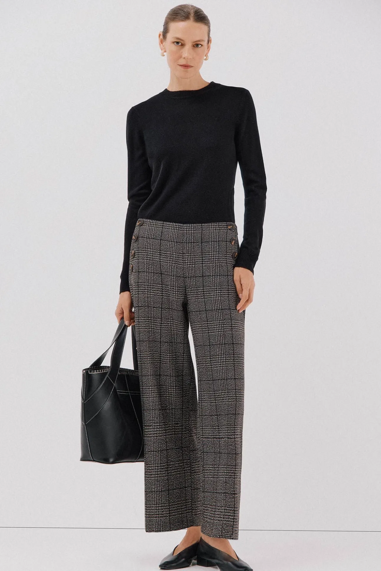 Pantalón de mujer crop y ancho