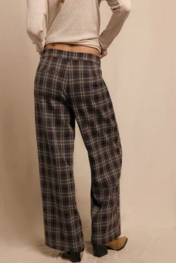 Pantalón de pinzas de cuadros