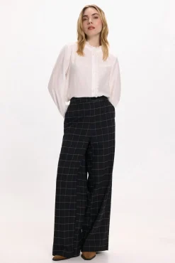 Pantalón de vestir de cuadros con viscosa