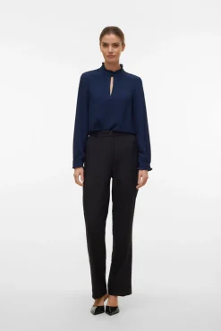 Pantalón de vestir de mujer corte recto