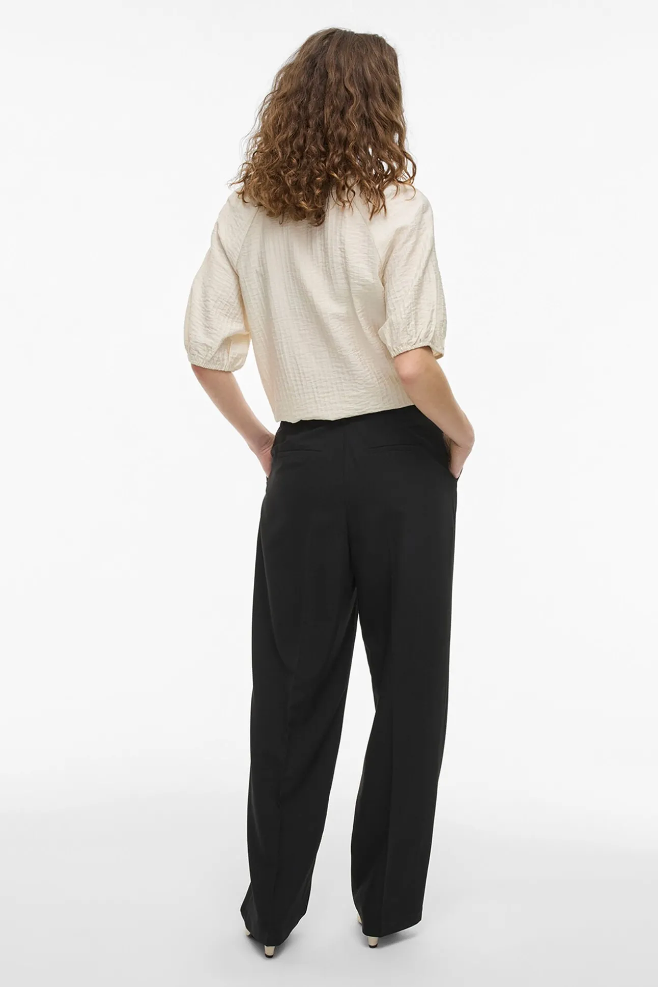 Pantalón de vestir recto con viscosa