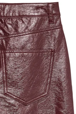 Pantalón encerado efecto brillo