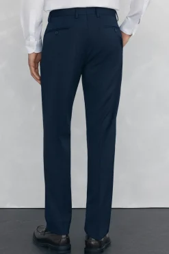 Pantalón estructura azul bi-stretch slim fit