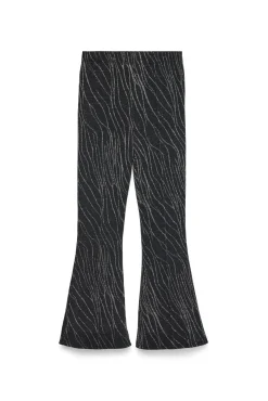 Pantalón largo campana con lúrex
