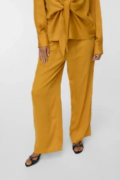 Pantalón largo satinado