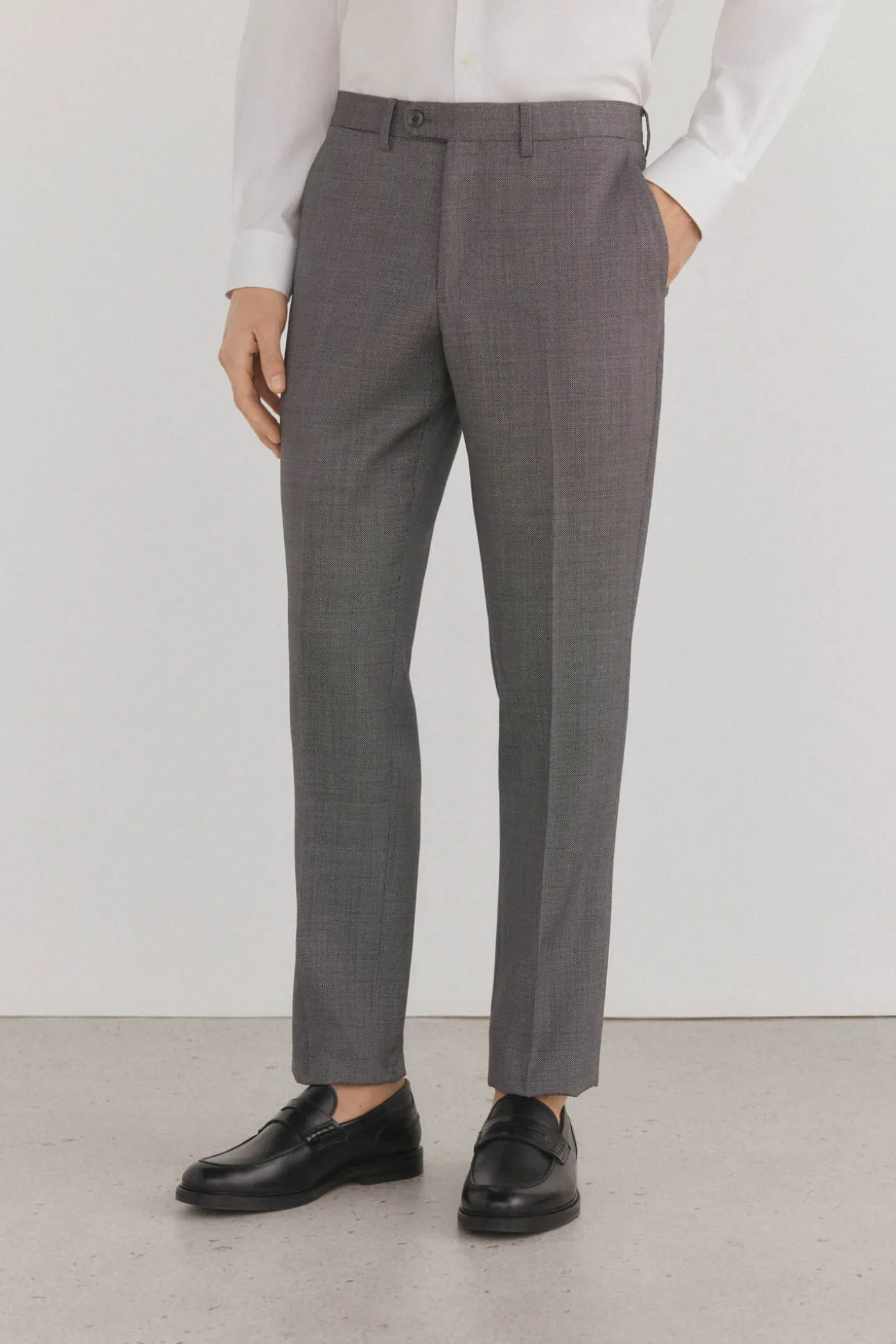 Pantalón ojo de perdiz bi-stretch slim fit