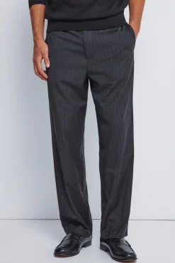 Pantalón rayas straight fit
