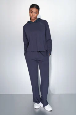 Pantalón recto ancho azul oscuro