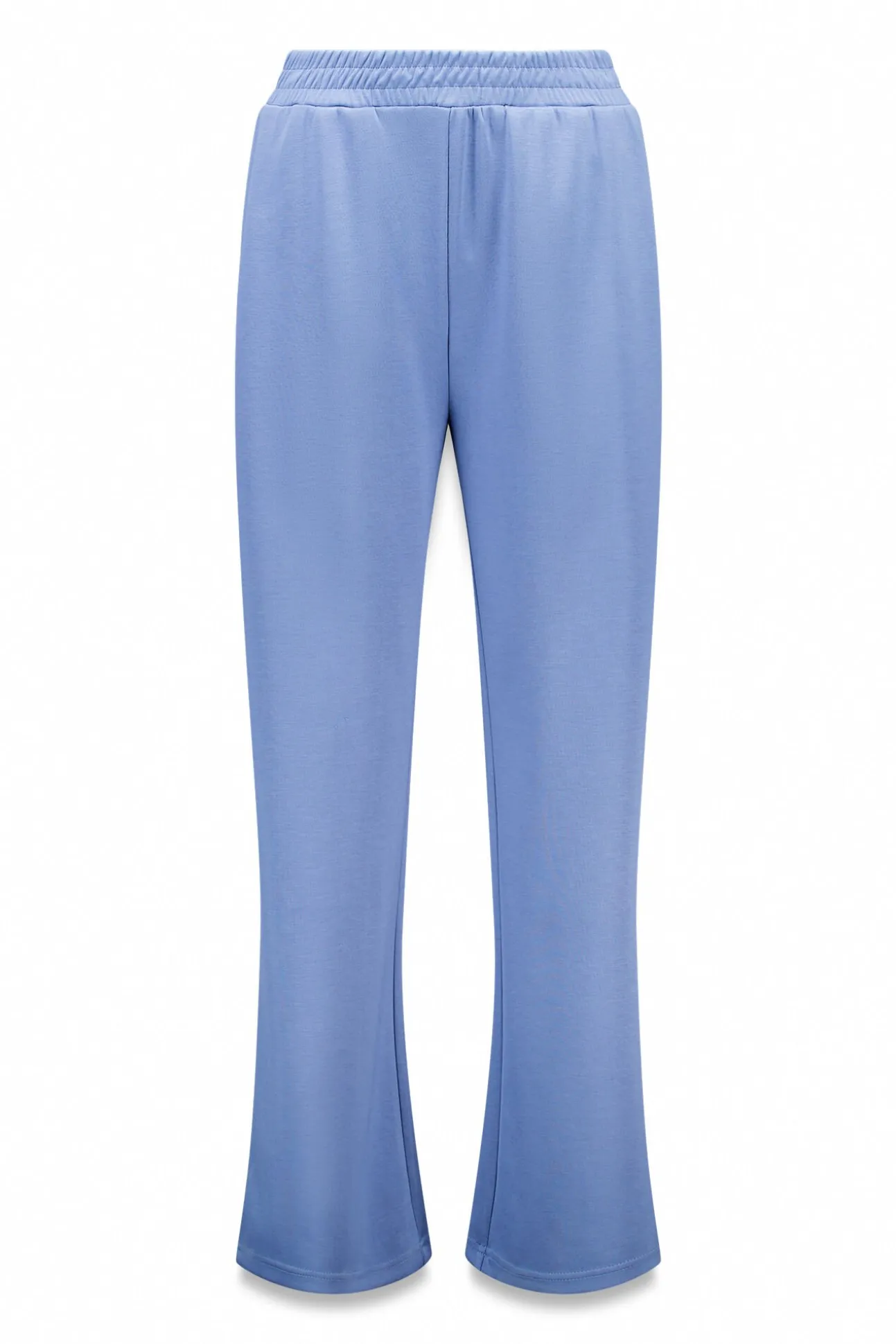Pantalón recto ancho azul medio
