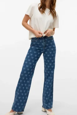 Pantalón vaquero estampado