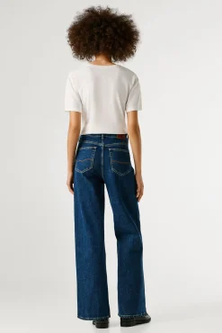Pantalón vaquero recto tiro ultra alto