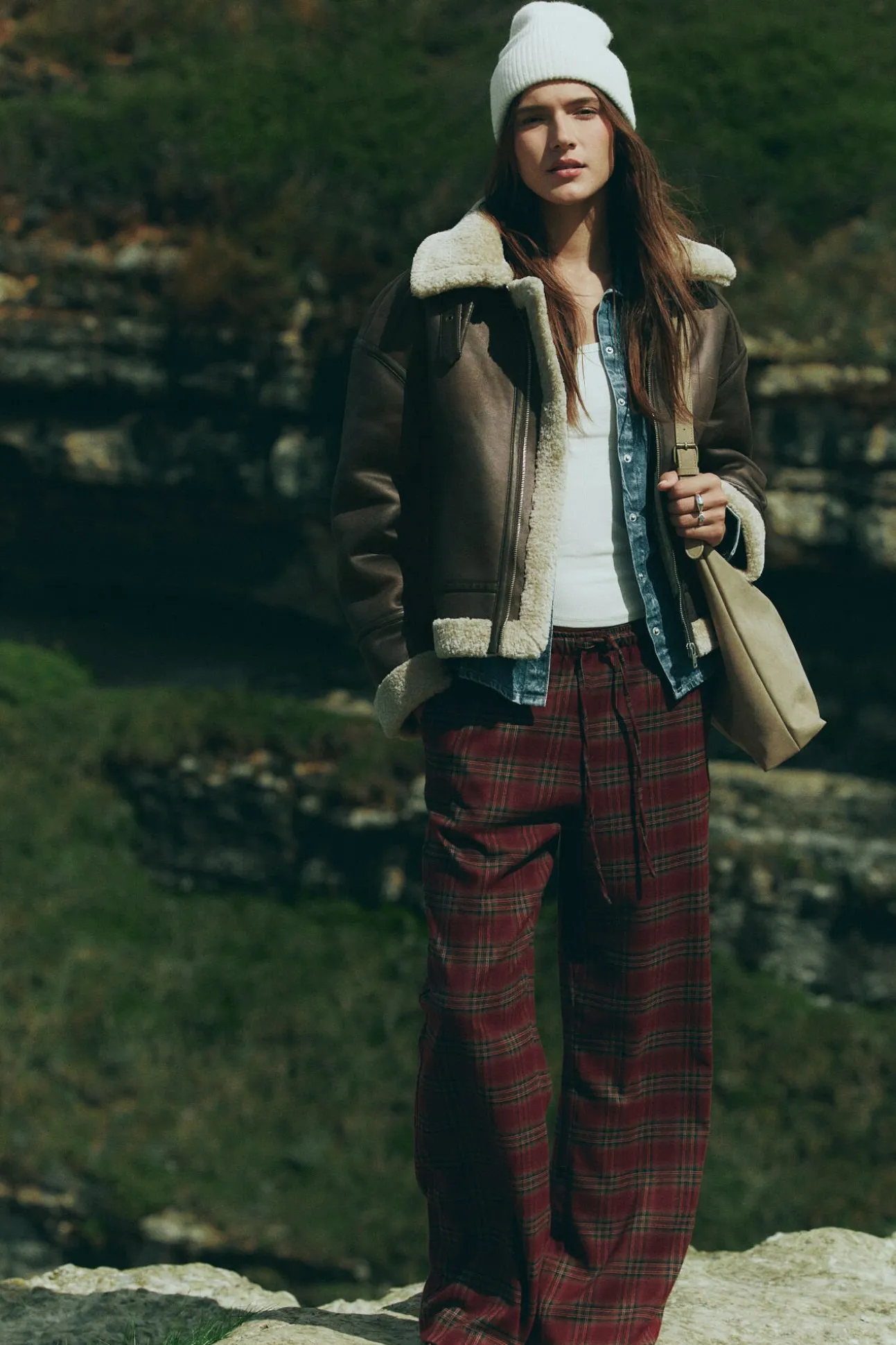 Pantalones jogger cuadros