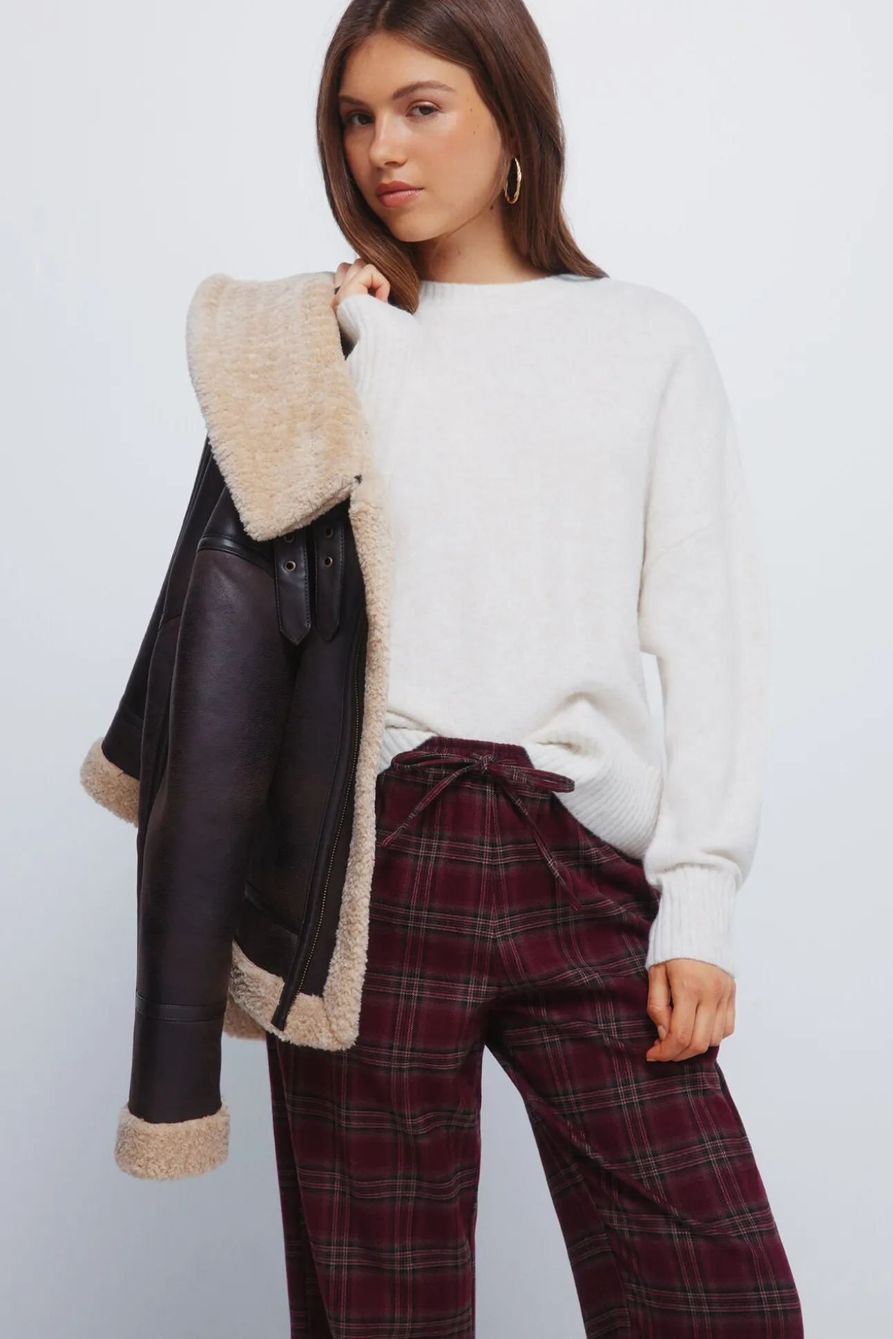 Pantalones jogger cuadros