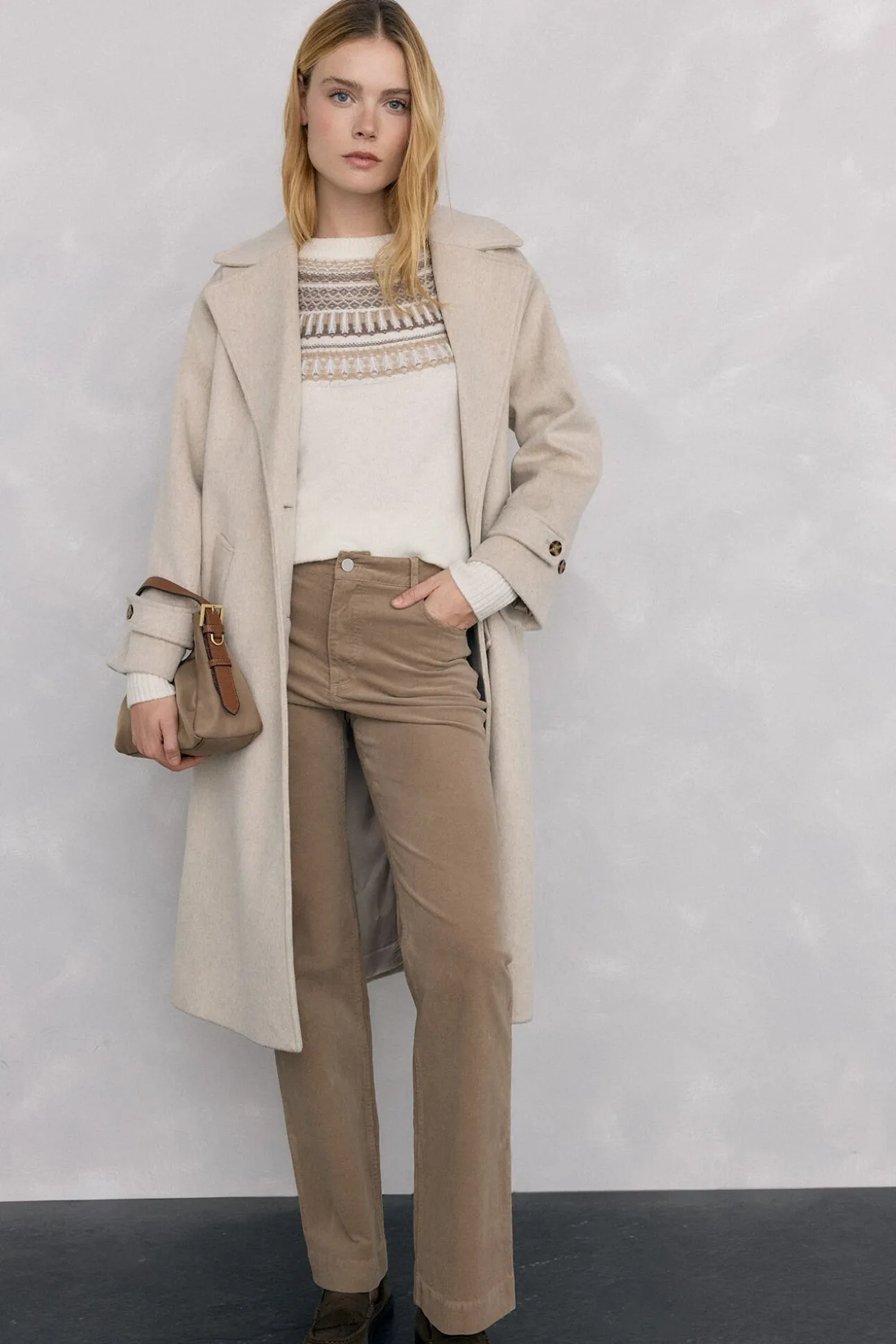 Pantalones pana stove pipe basic