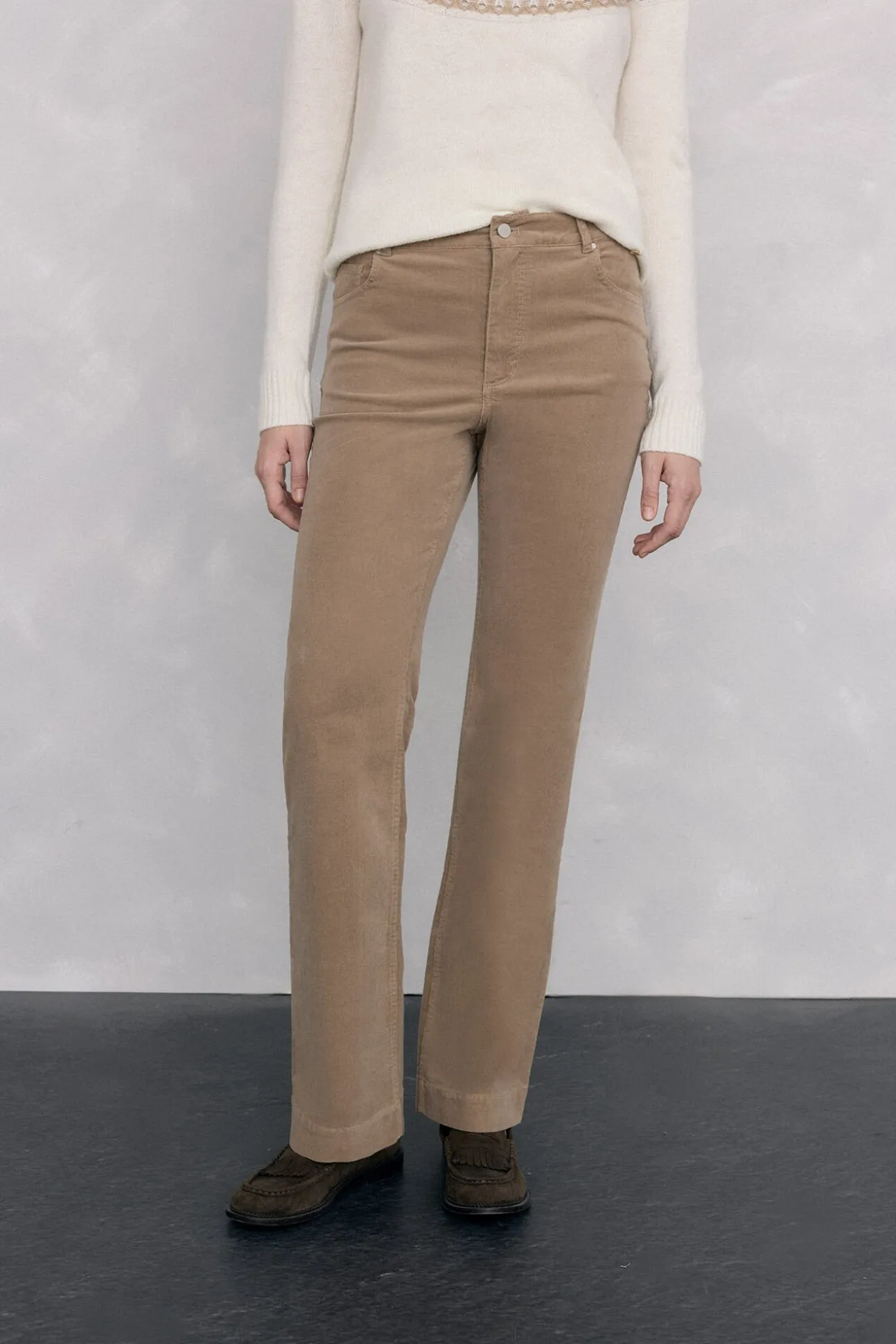Pantalones pana stove pipe basic