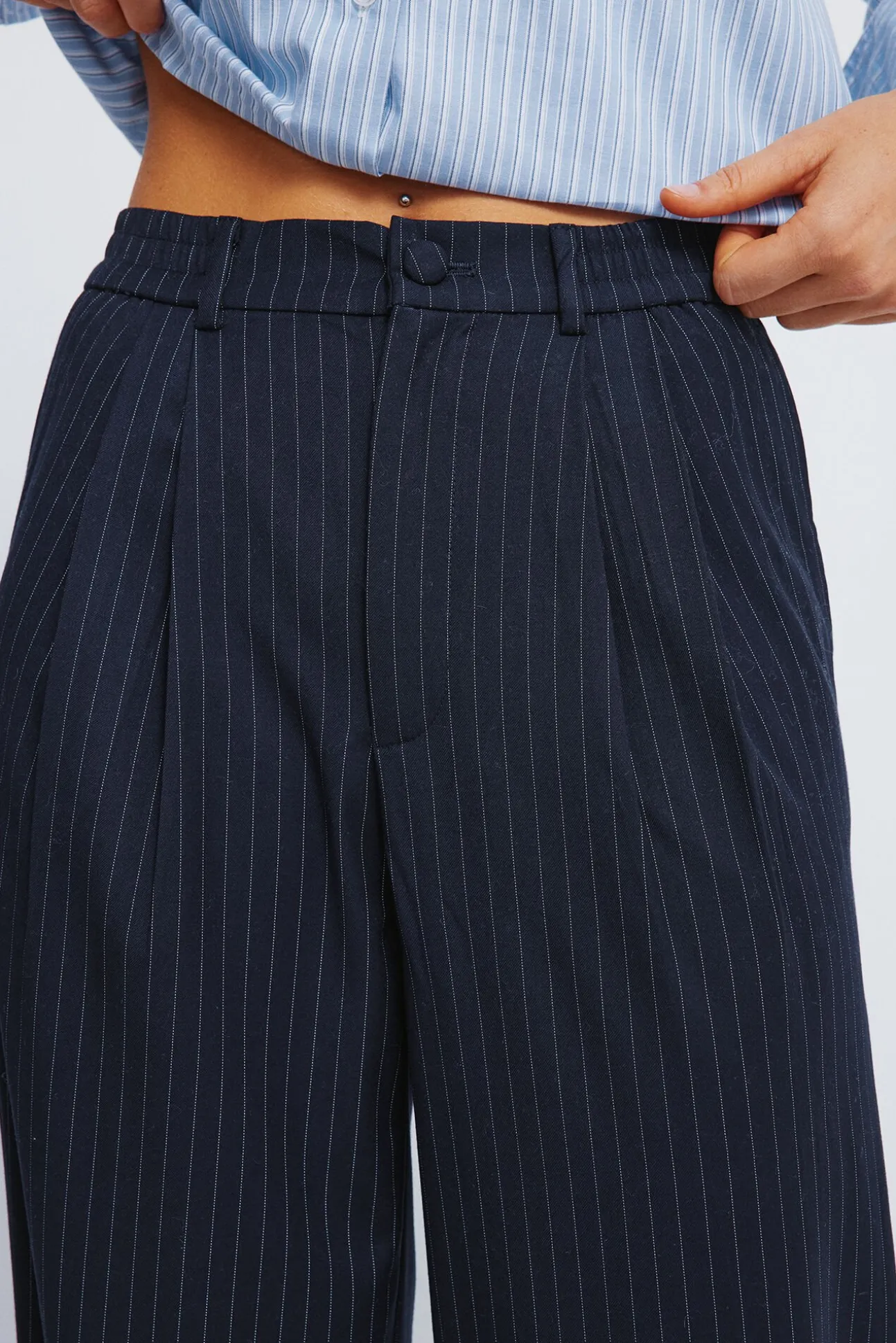 Pantalones pinzas goma cintura