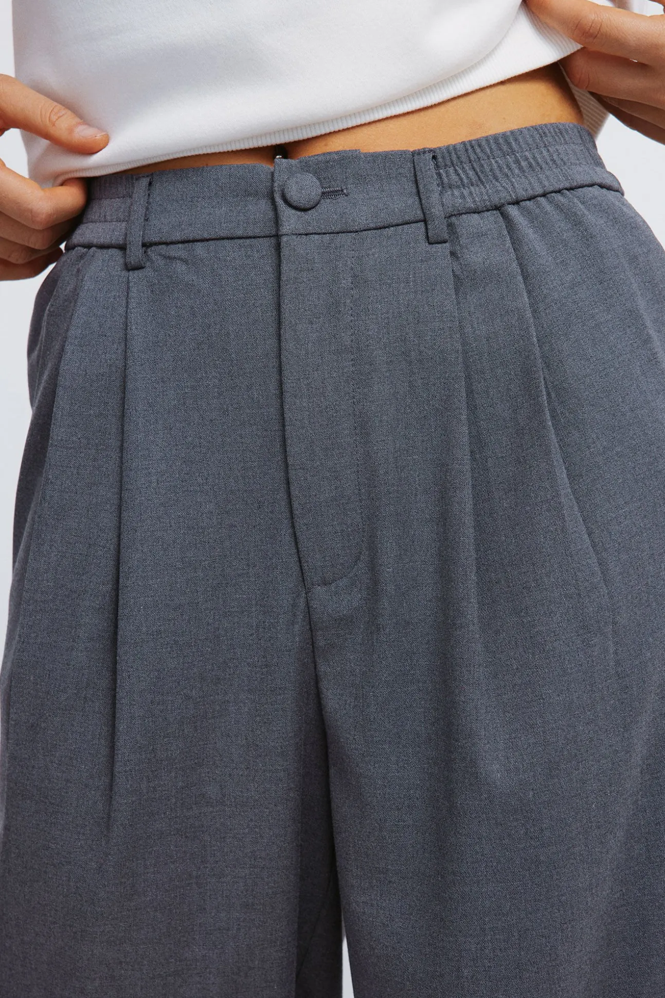 Pantalones pinzas goma cintura