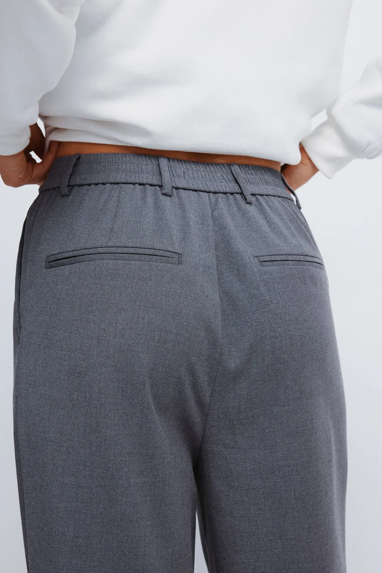 Pantalones pinzas goma cintura