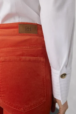 Pantalones terciopelo flare cropped