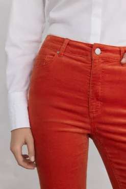 Pantalones terciopelo flare cropped