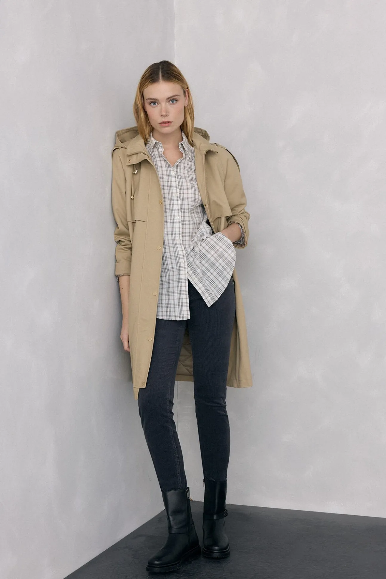 Parka acolchada capucha