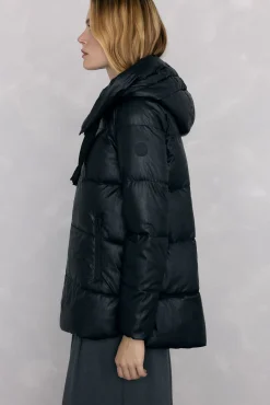 Parka capucha efecto piel