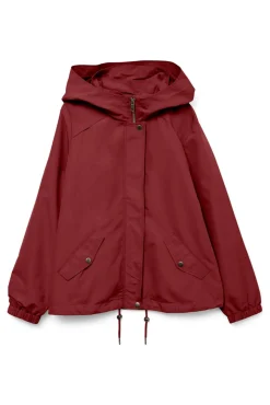 Parka corta con capucha talla grande