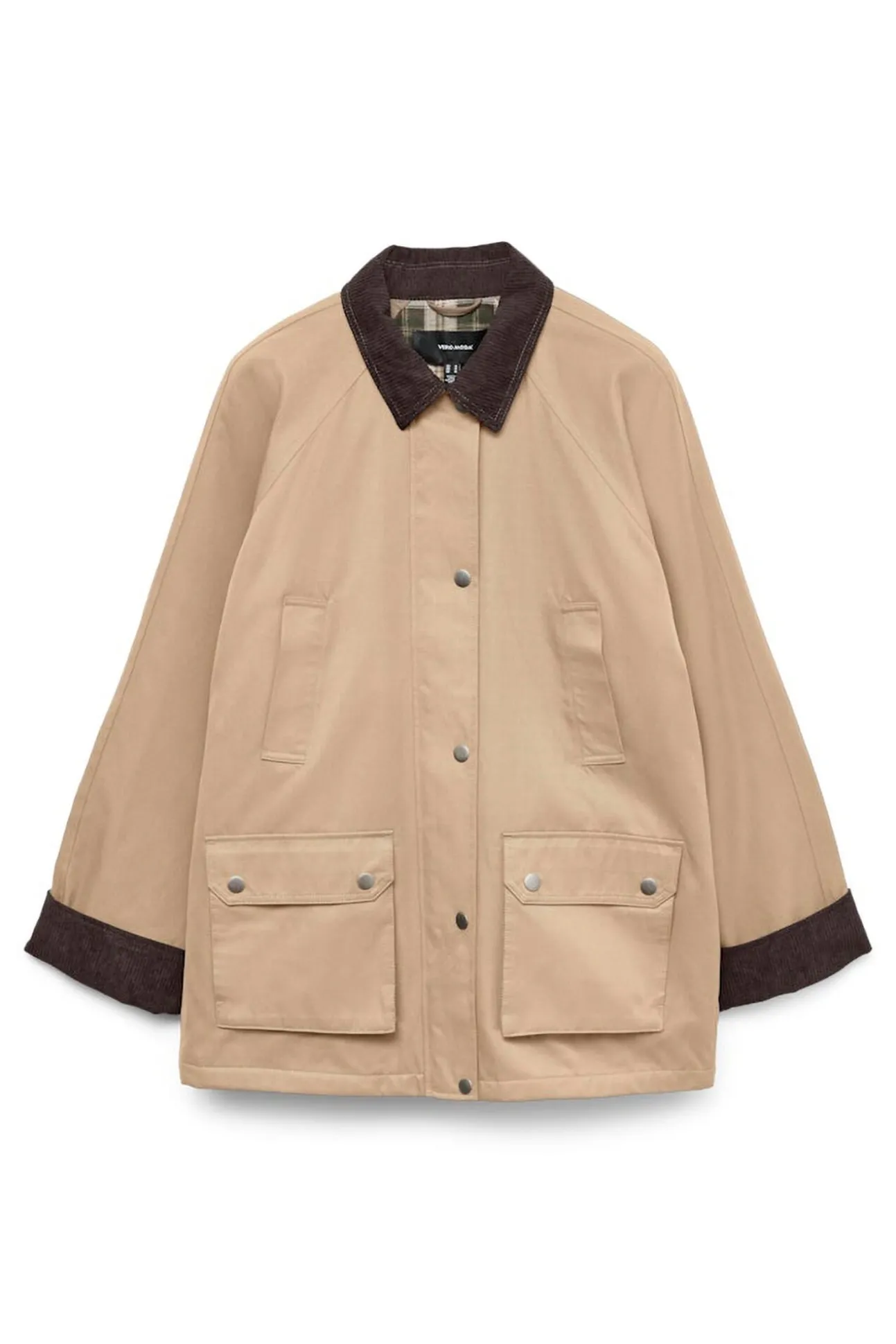 Parka encerada multibolsillos