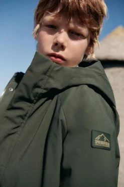 Parka gris niño
