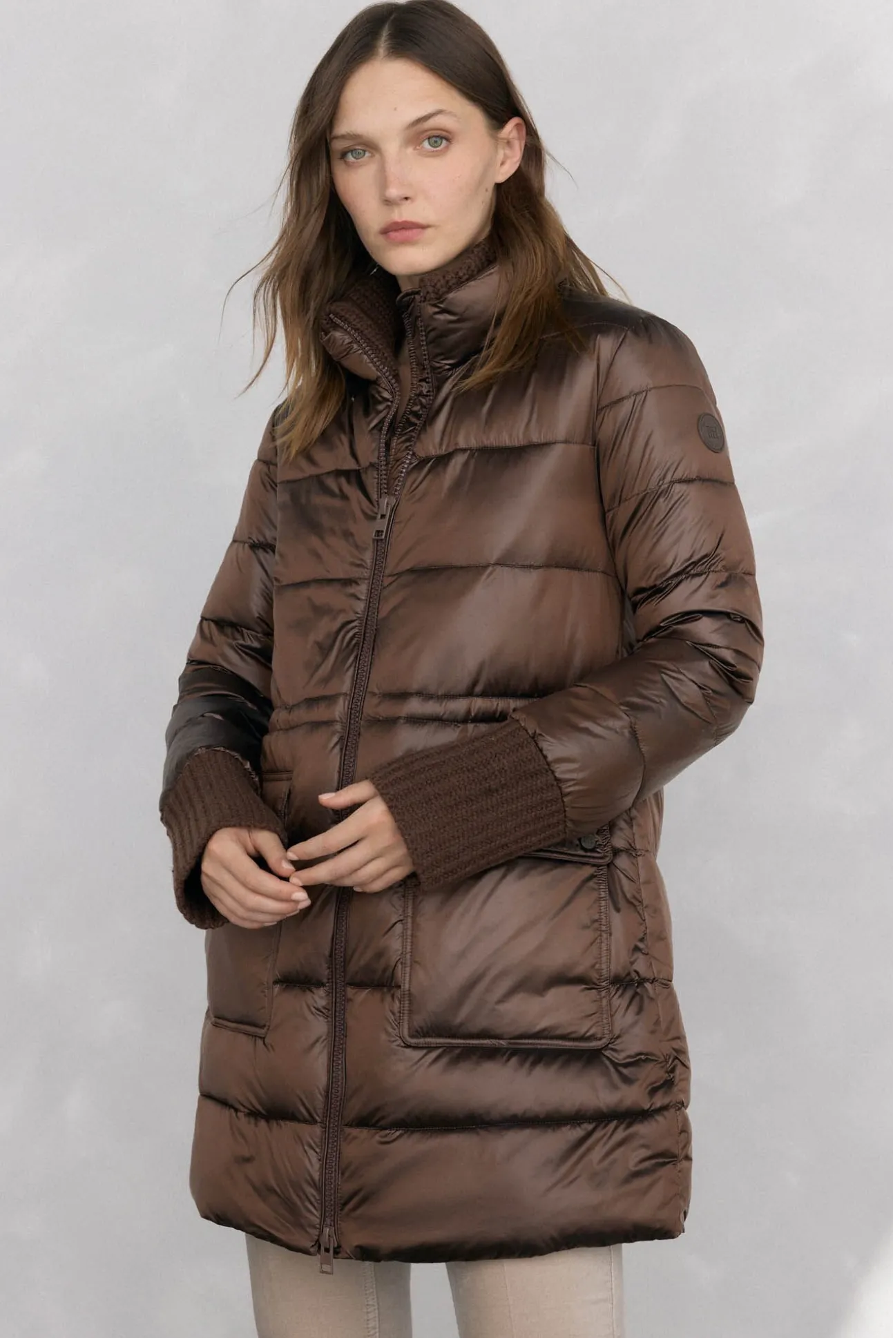 Parka larga acolchada