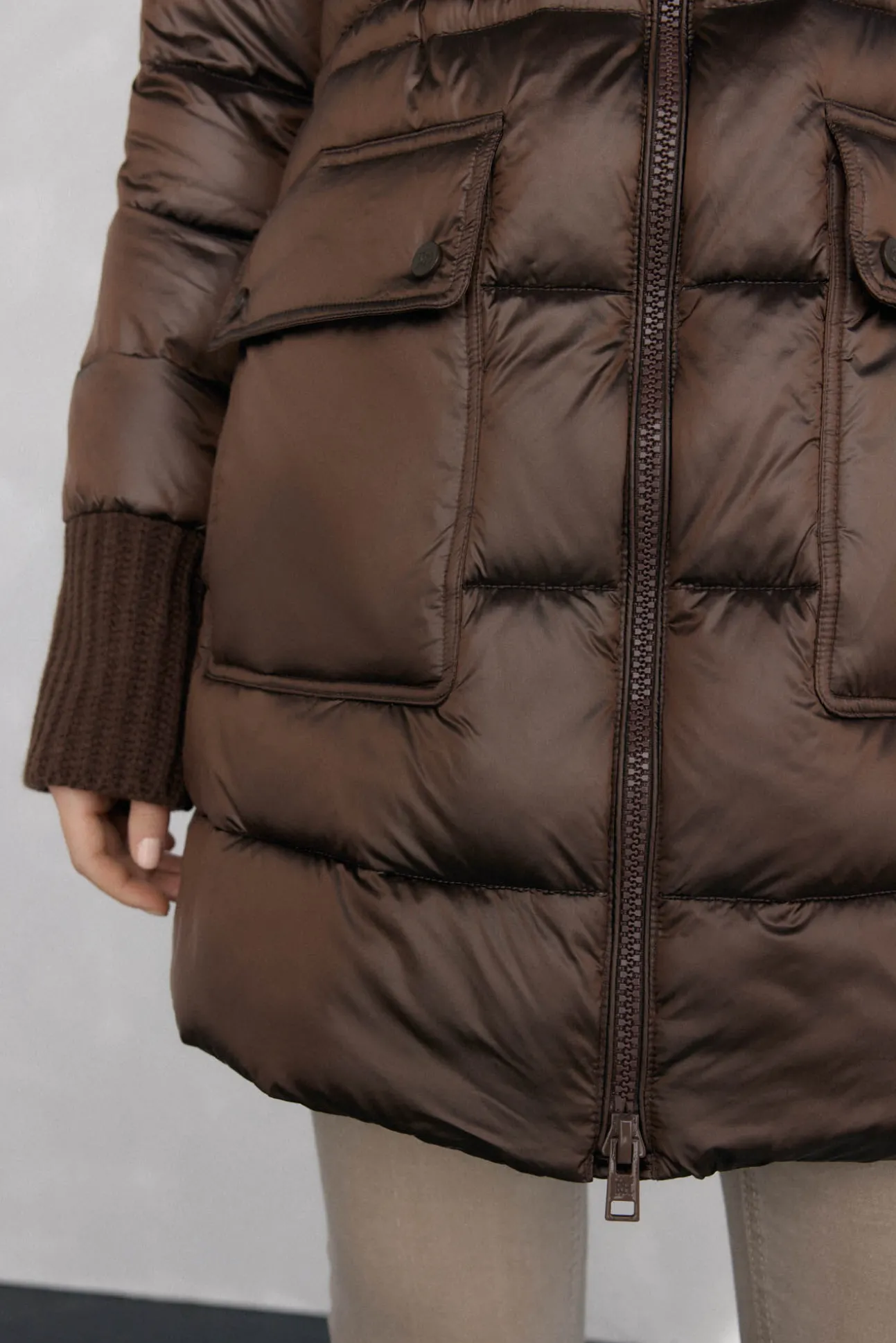 Parka larga acolchada