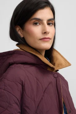 Parka larga acolchada detalles pana