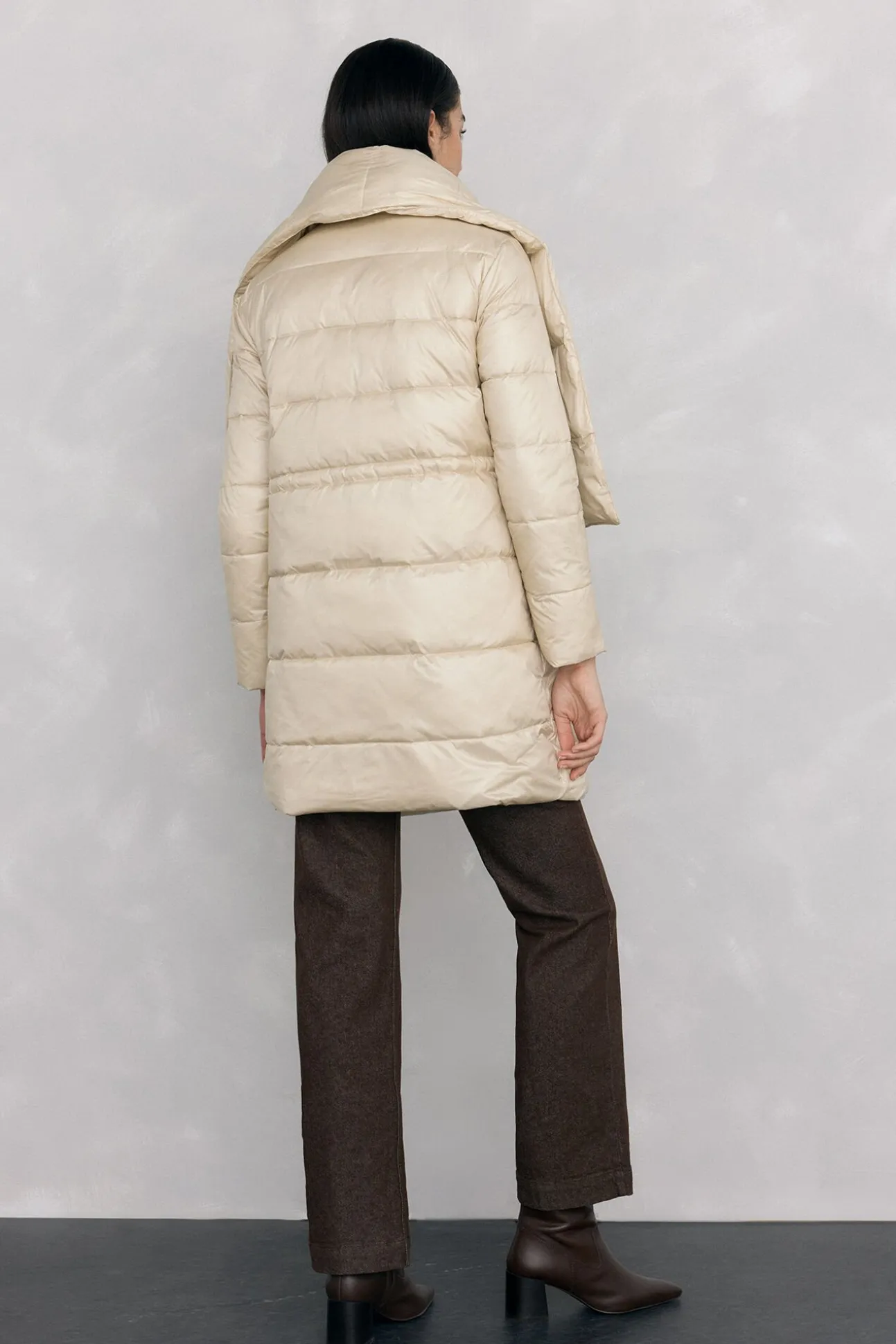 Parka larga bufanda