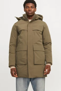 Parka larga capucha