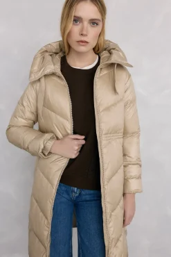 Parka larga capucha