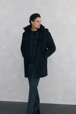 Parka larga capucha con vistas
