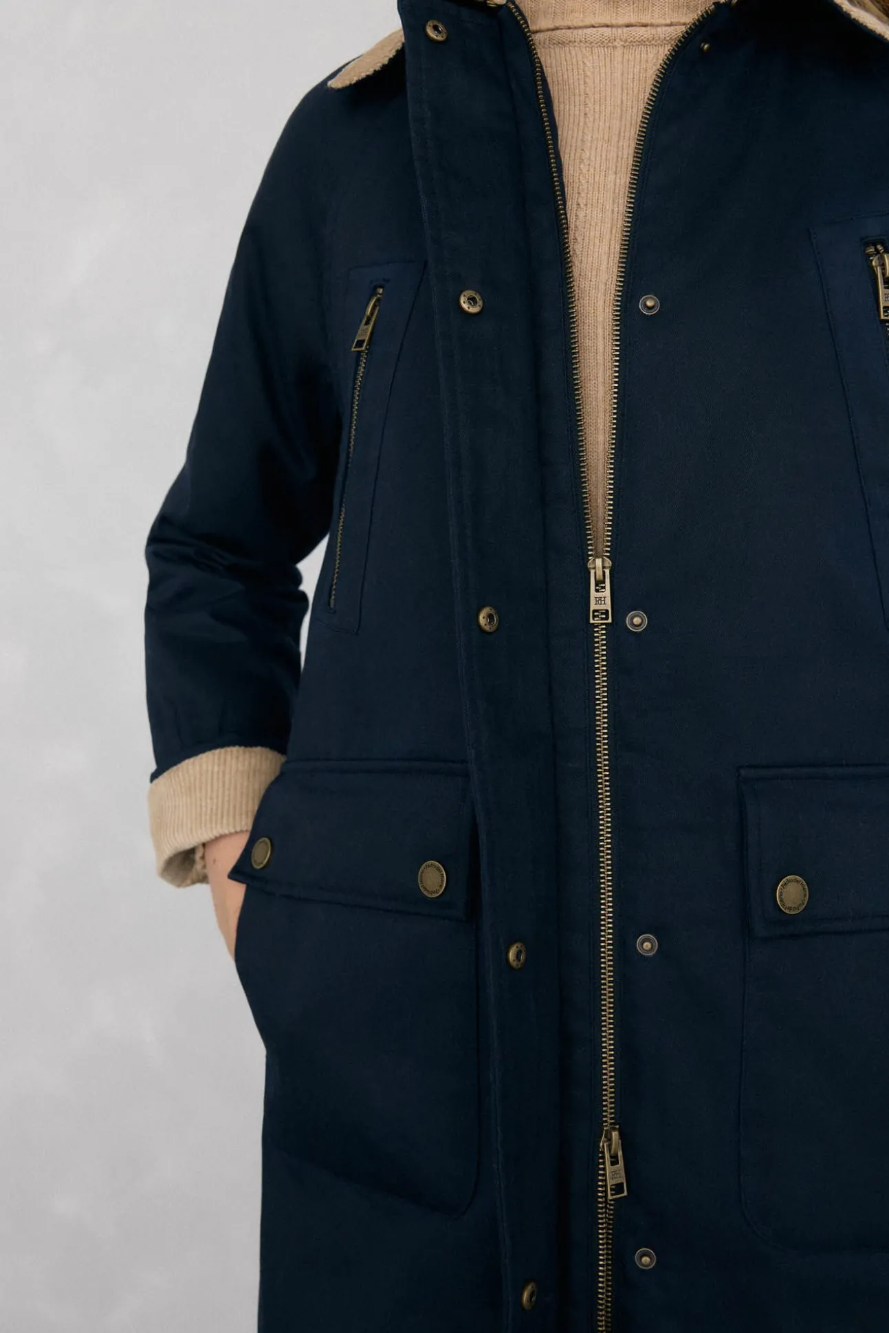 Parka larga encerada