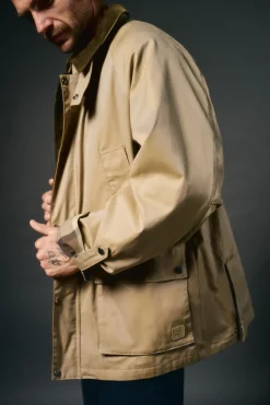 Parka tejido efecto encerado