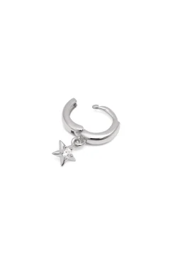 Pendiente Suelto Aro Dance Star Plata