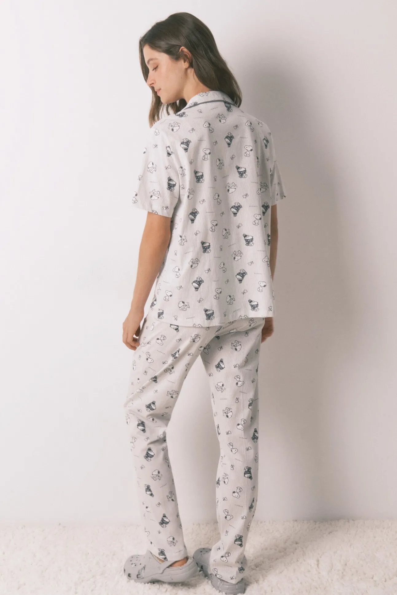 Pijama camisero 100% algodón Snoopy