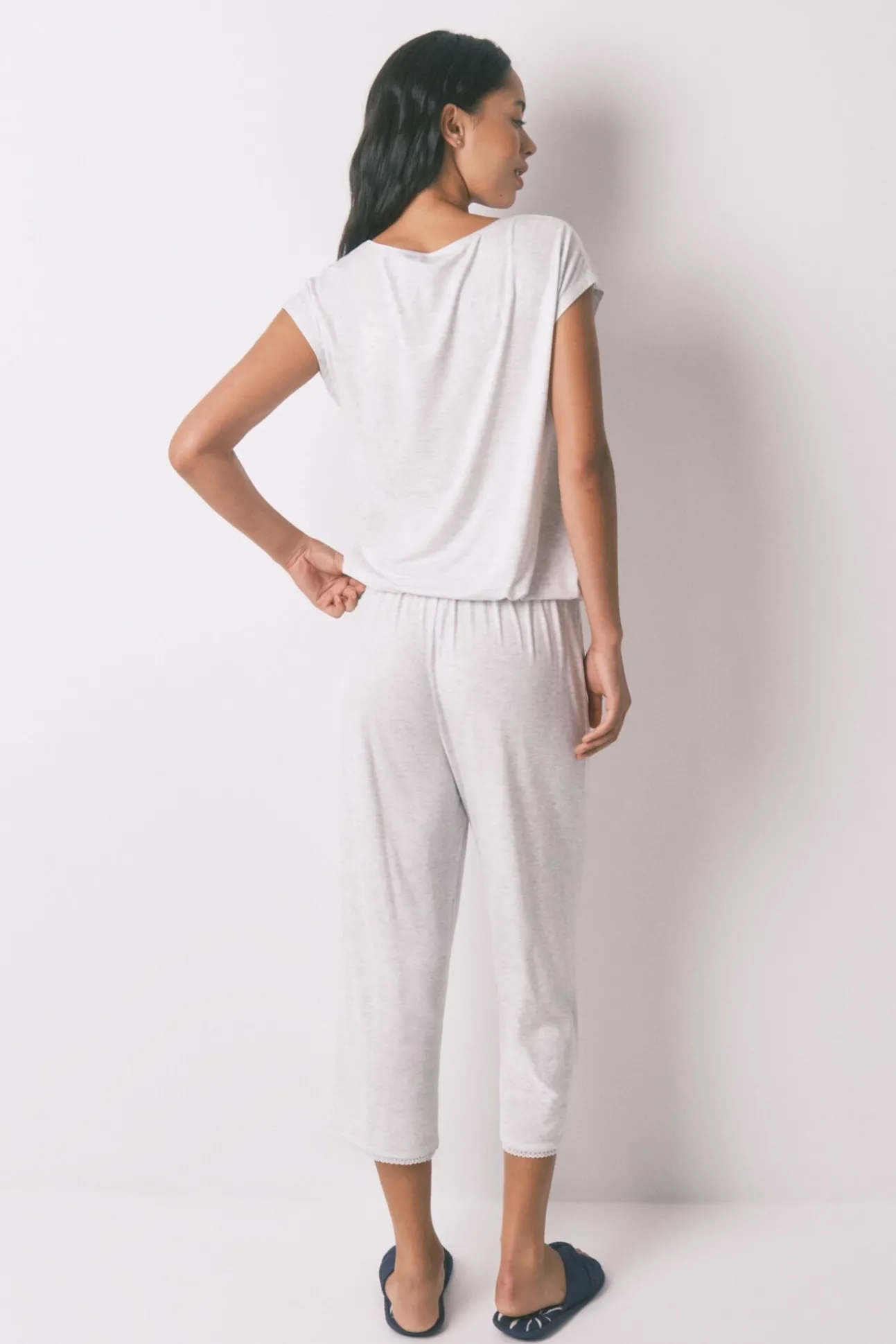 Pijama Capri viscosa gris soft touch