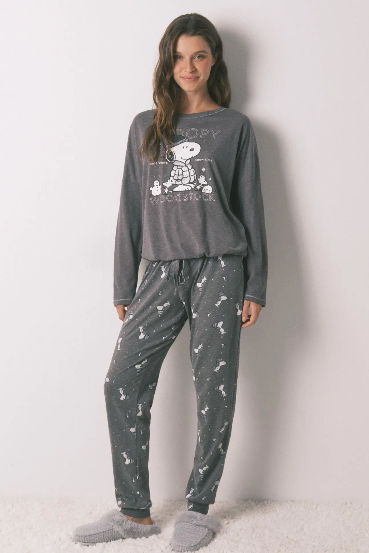 Pijama largo 100% algodón Snoopy